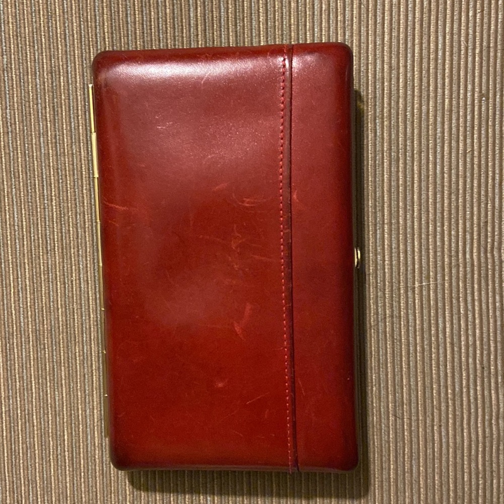 Abas fully framed leather clutch/wallet